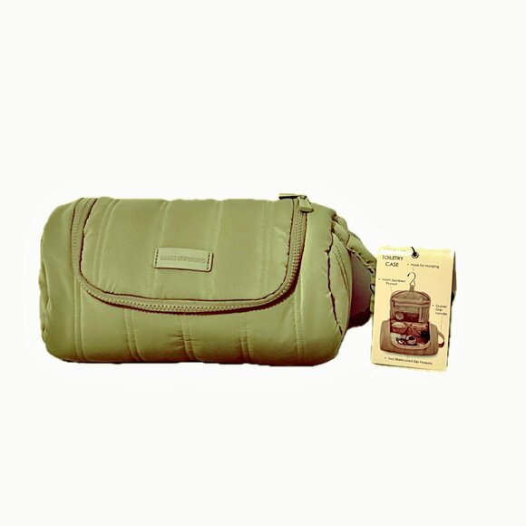 Max Studio Tubular Quilted Nylon Quilted Toiletry Dopp Kit Sage Color NWT $98 - Picture 5 of 10